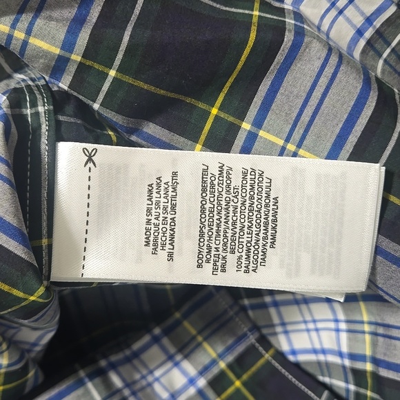 Polo by Ralph Lauren Black and Blue Plaid Button Down Shirt - Picture 11 of 16